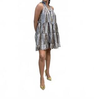 NEW PAANI short tiered dress in multi